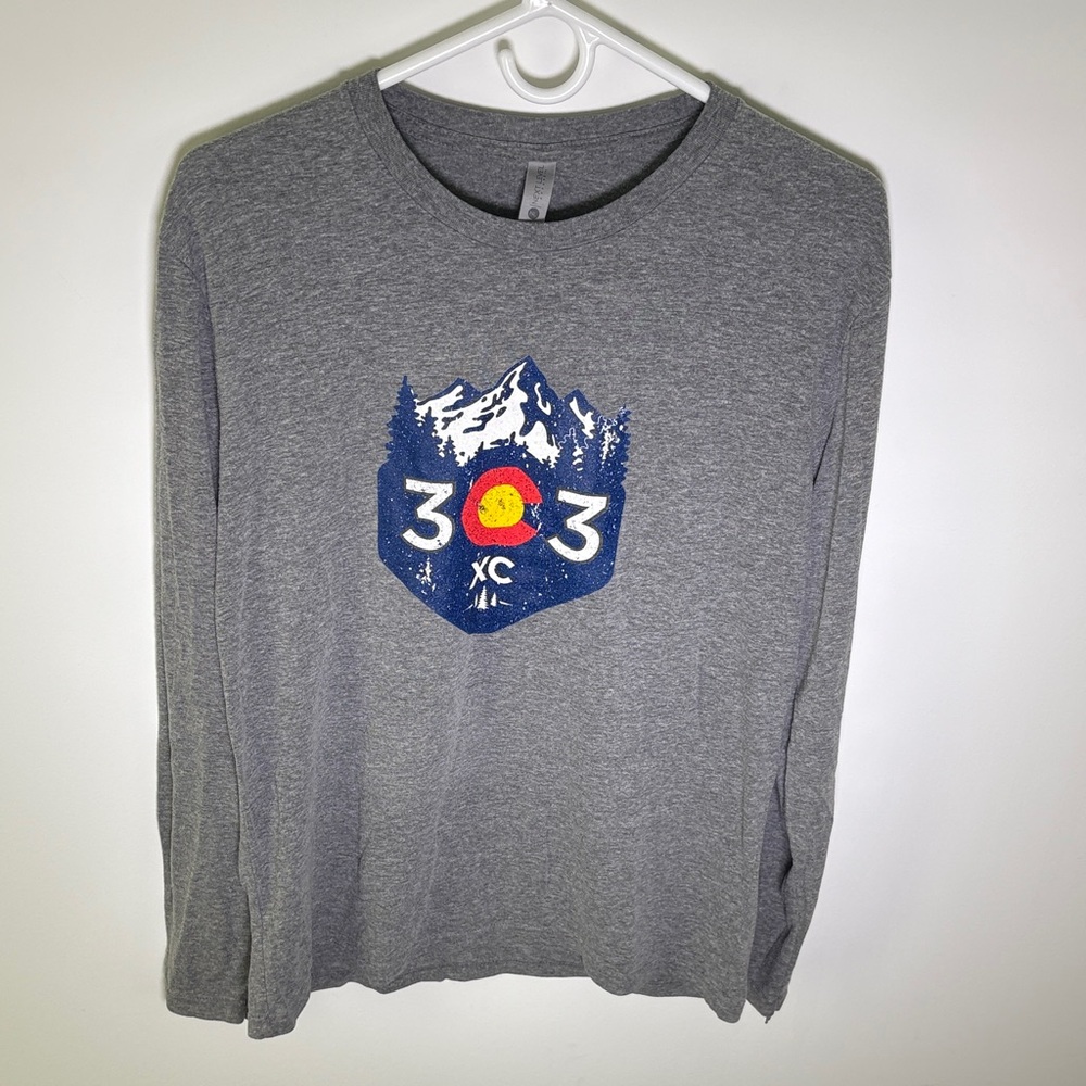 Next Level Apparel Gray Long Sleeve Tee